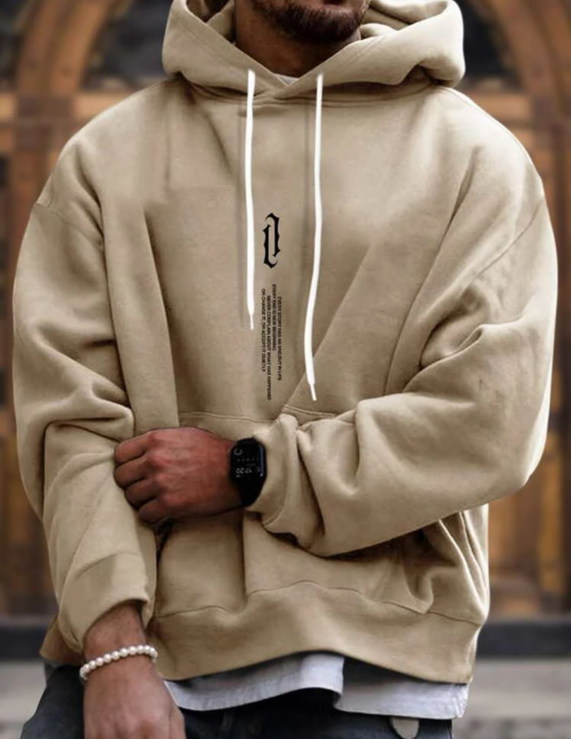 Beige Hoodie